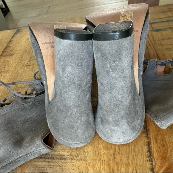SIGERSON MORRISON Linda Lace Up Suede Gray Bootie Size 9 - Picture 10 of 14